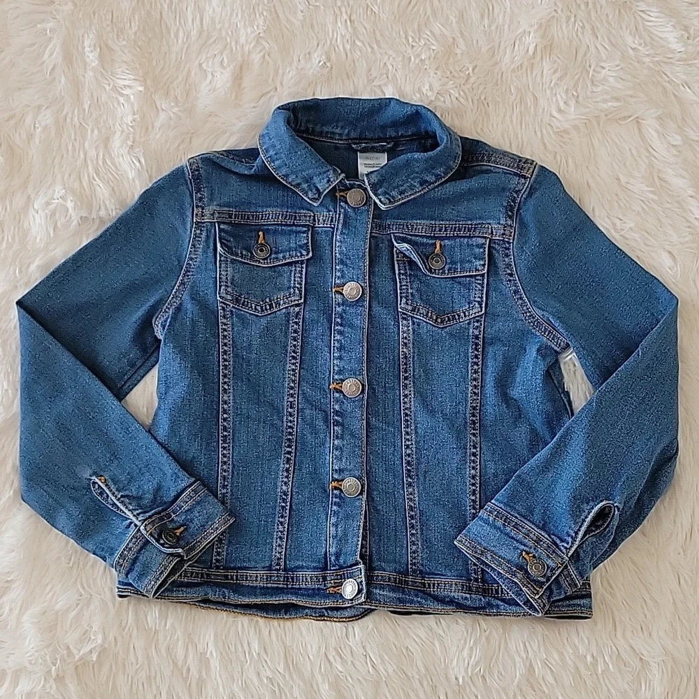 Gymboree Classic Denim Jacket Medium Blue Wash Girls Size 7/8